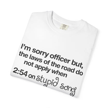 stupid song road laws shirt