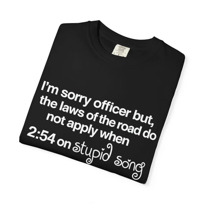 stupid song road laws shirt